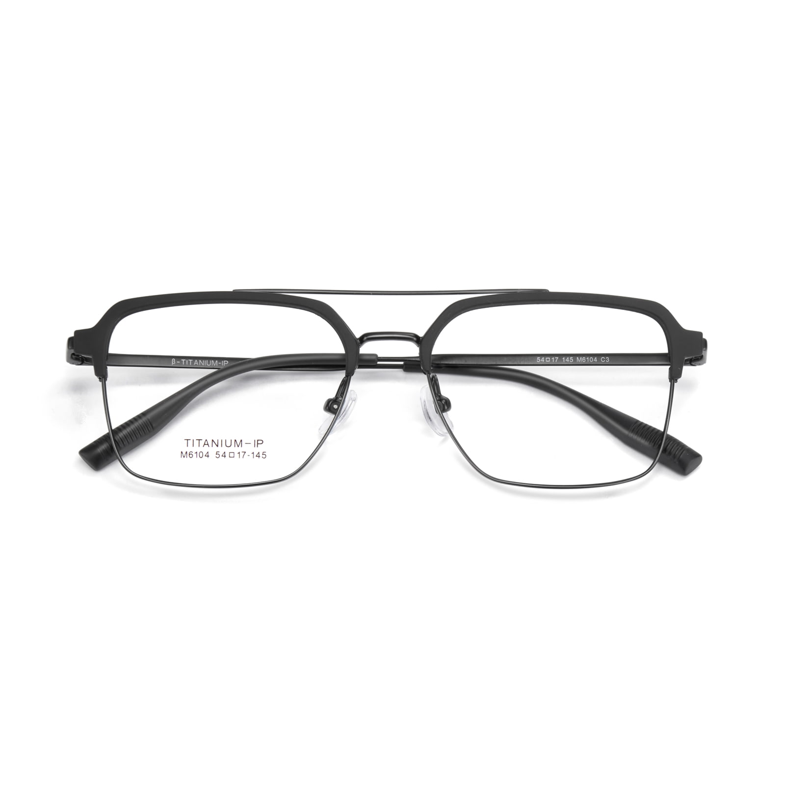 M6104 Neblednoucí lesklé β titanové brýle s dvojitým paprskem
