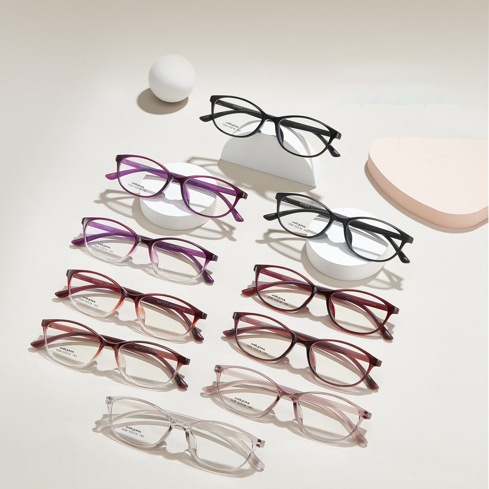 Rám 3526 Cat-Eye Vhodné pro brýle TR90