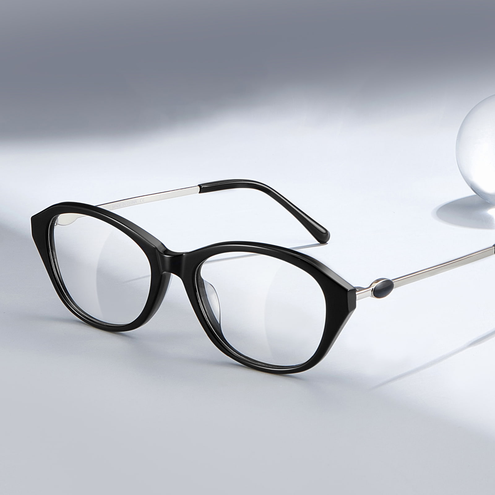 BC2039 Retro acetátové brýle Cat-Eye Light