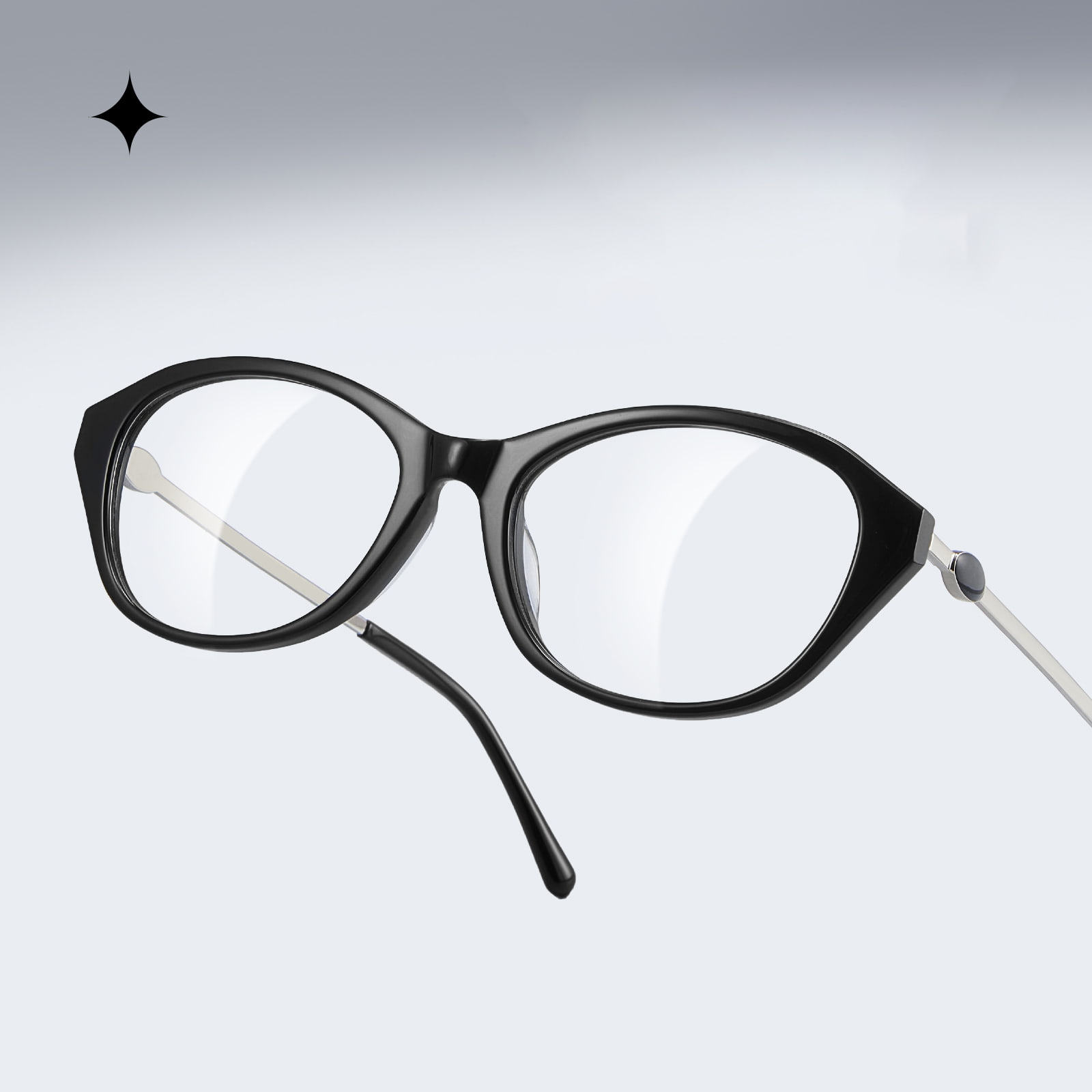 BC2039 Retro acetátové brýle Cat-Eye Light